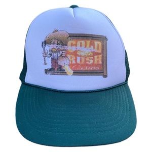 Vintage 90’s/00’s Gold Rush Casino SnapBack Trucker Hat OSFA